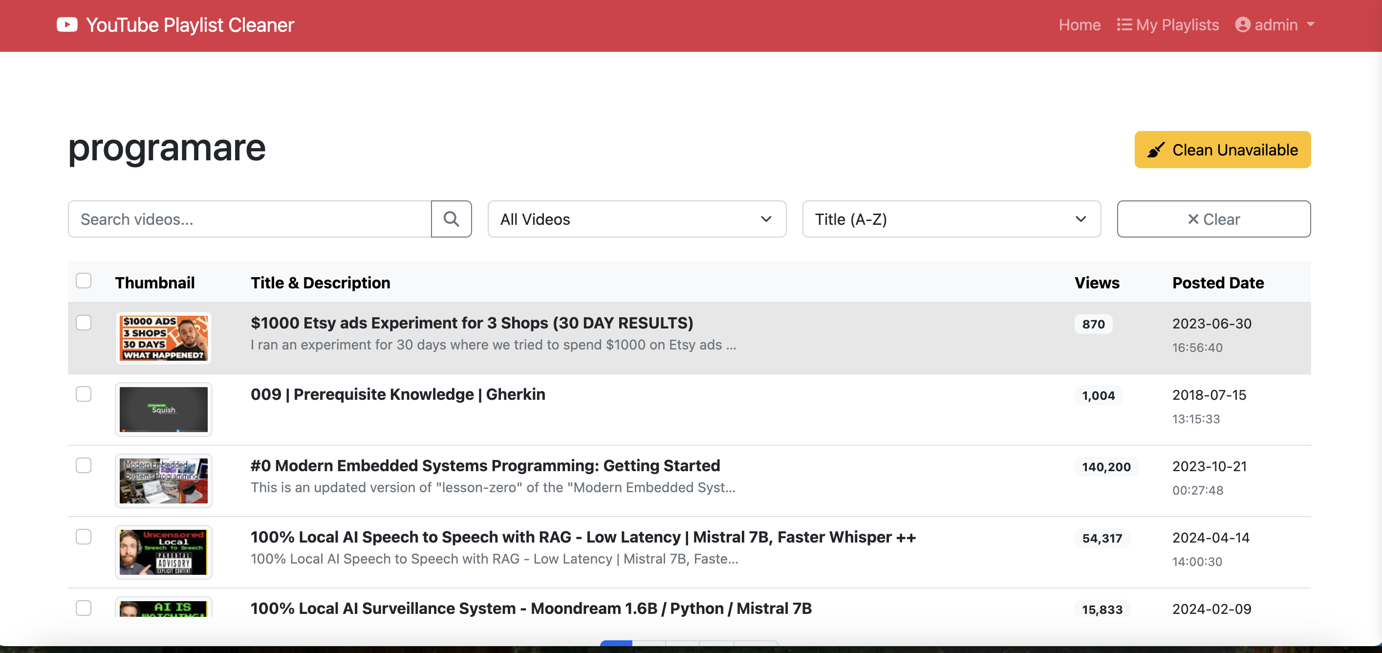 Tube Organiser - Analytics View